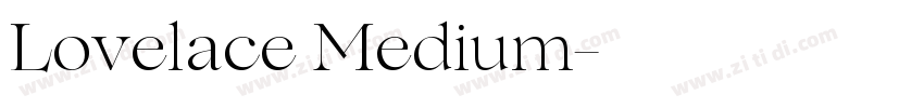 Lovelace Medium字体转换